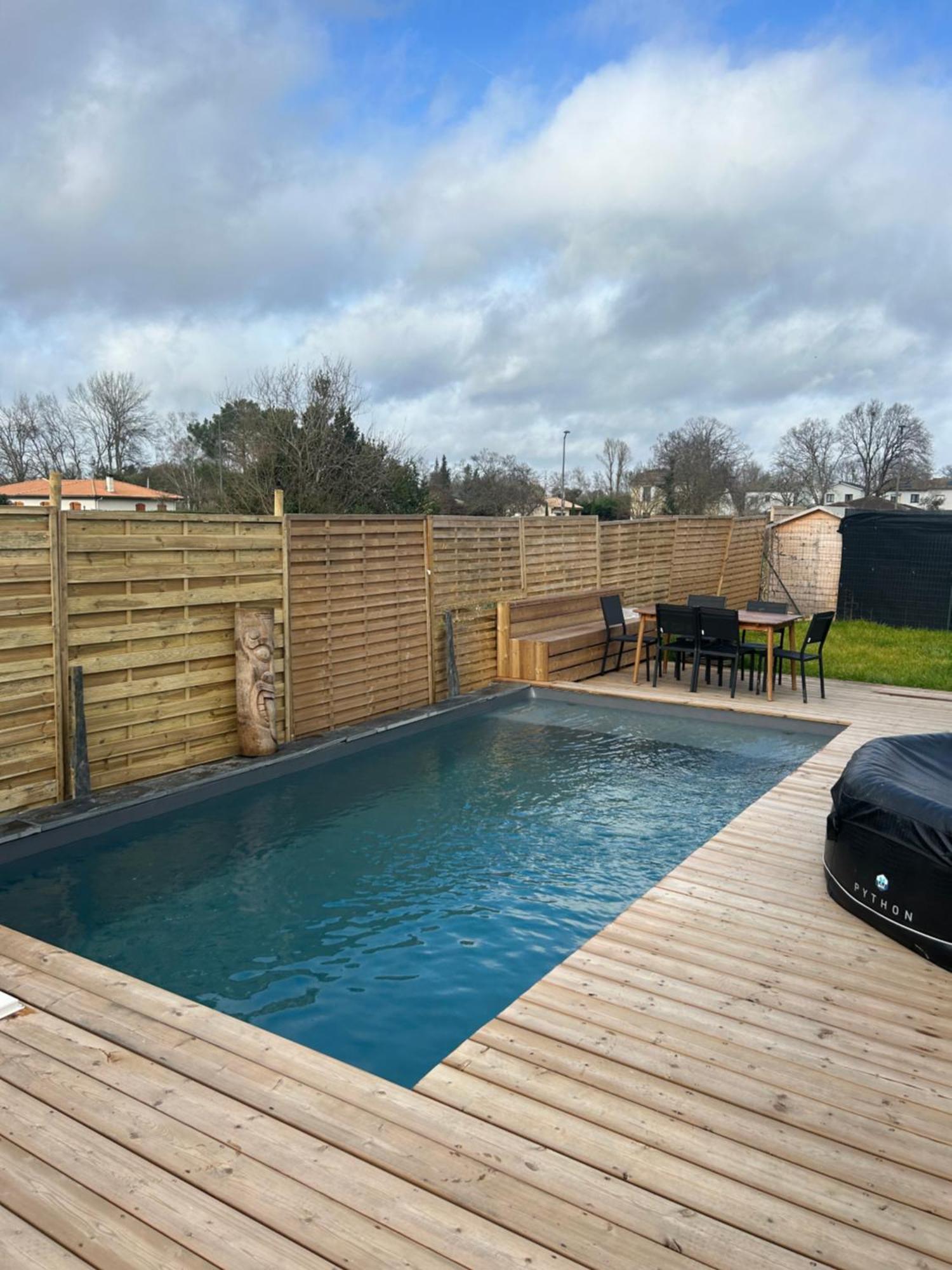 Aux Portes De Bordeaux Maison Cocooning Avec Piscine Ambares-et-Lagrave Extérieur photo