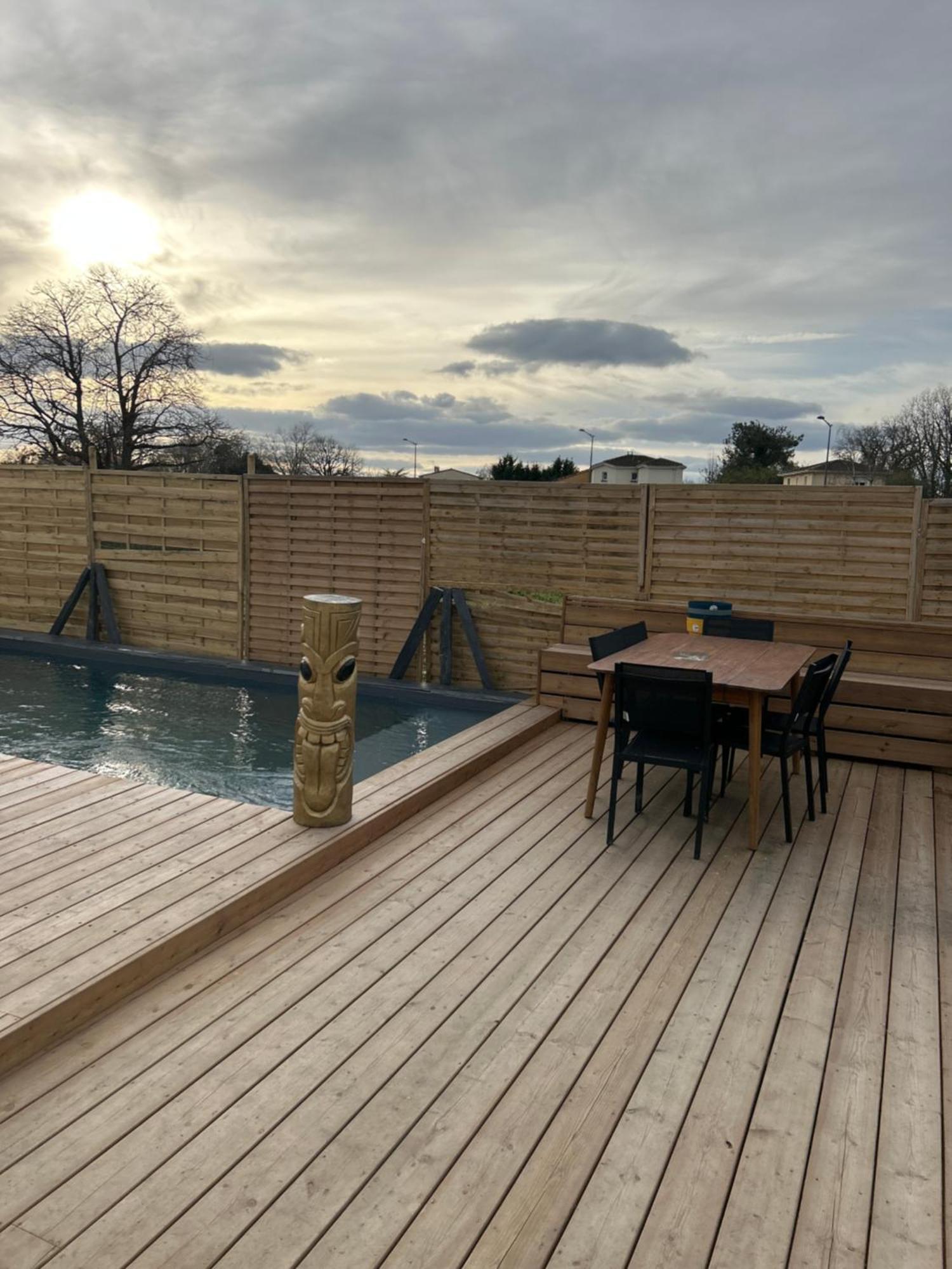 Aux Portes De Bordeaux Maison Cocooning Avec Piscine Ambares-et-Lagrave Extérieur photo